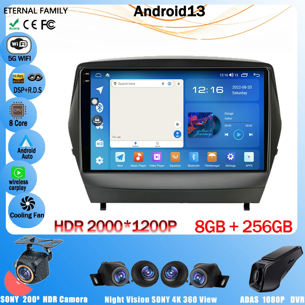 Автомагнитола на Android 13, мультимедийный видеоплеер для Hyundai Tucson 2 LM IX35 2009-2015, GPS-навигатор для Carplay NO 2Din DVD
Автомагнитола на Android 13, мультимедийный видеоплеер для Hyundai Tucson 2 LM IX35 2009-2015, GPS-навигатор для Carplay NO 2Din DVD