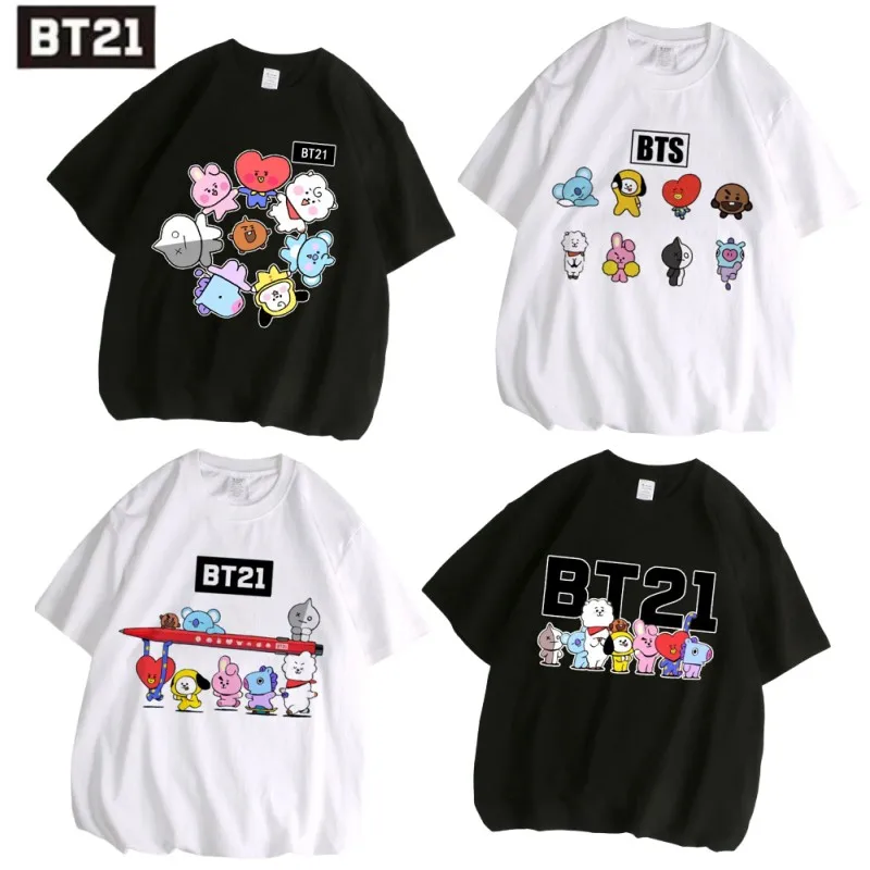 Kawaii Bt21 Short Sleeved Anime Peripheral Cotton T Shirt Fashion Girl Style Cartoon Casual Top Comfortable Couple Outfit Gift
Kawaii Bt21 Short Sleeved Anime Peripheral Cotton T Shirt Fashion Girl Style Cartoon Casual Top Comfortable Couple Outfit Gift