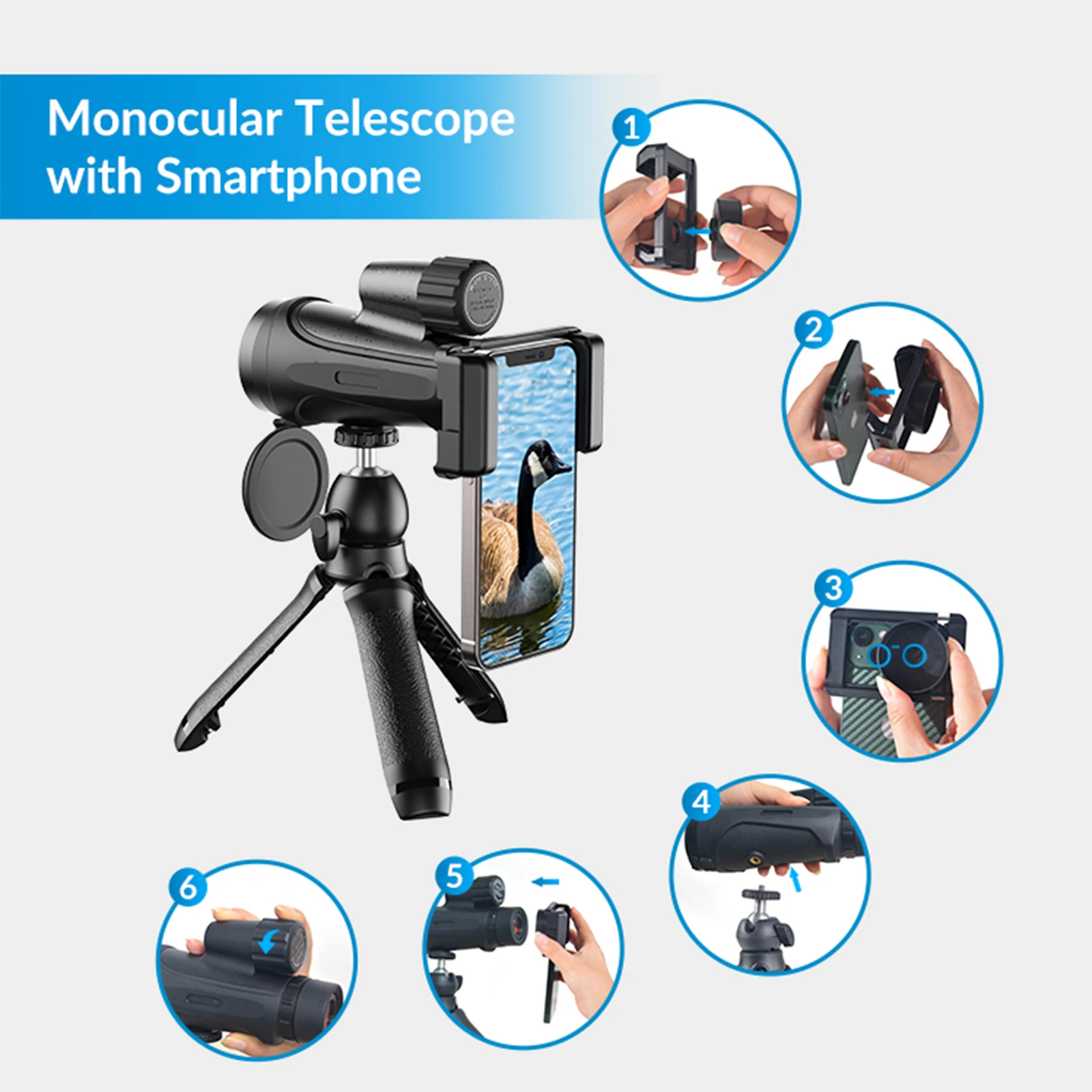 IPX7 Waterproof Monocular Telescope BAK4 Prism Low Dispersion Camping Telescope Anti-Fog ED Hunting Telescope 12x50mm
IPX7 Waterproof Monocular Telescope BAK4 Prism Low Dispersion Camping Telescope Anti-Fog ED Hunting Telescope 12x50mm