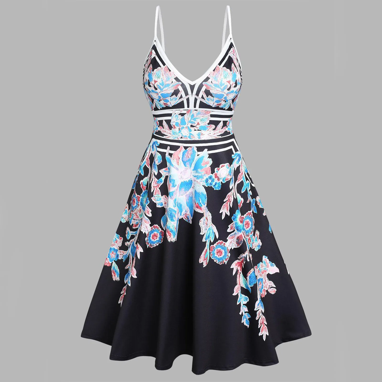 Womens Dresses Short Casual Women's Fashion Dress Sling Dress Retro Cute Print Skirt Sexy Dresses Fall Work Dresses for Women
Womens Dresses Short Casual Women's Fashion Dress Sling Dress Retro Cute Print Skirt Sexy Dresses Fall Work Dresses for Women