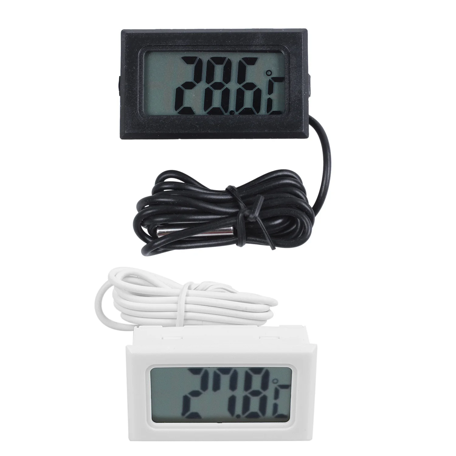 2 Pcs Digital Thermometer LCD Refrigerator Freezer Fridge Digital Thermometer - Black & White 
2 Pcs Digital Thermometer LCD Refrigerator Freezer Fridge Digital Thermometer - Black & White