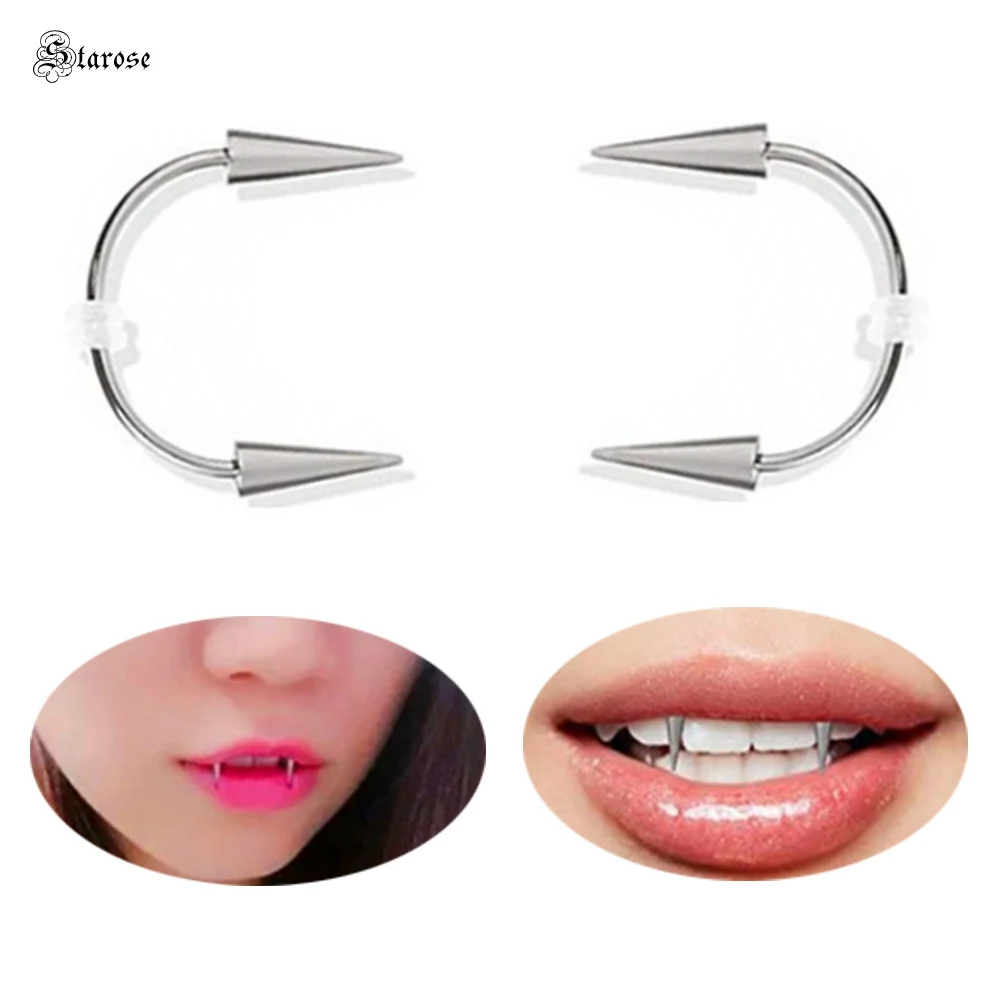2Pcs Adjustable 16G Pin 8mm Cone Mouth Vampire Tooth Piercing Dental Grills Rubber Rings Helix Zombie Teeth Deco. Tooth Jewelry
2Pcs Adjustable 16G Pin 8mm Cone Mouth Vampire Tooth Piercing Dental Grills Rubber Rings Helix Zombie Teeth Deco. Tooth Jewelry