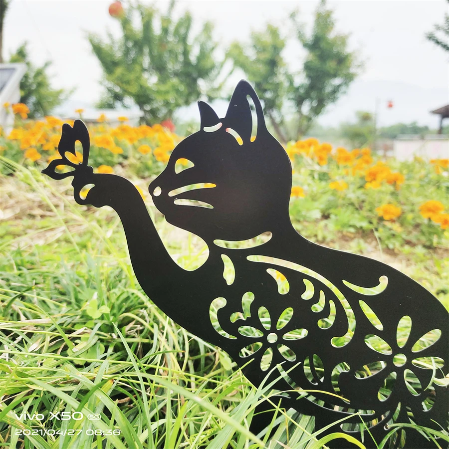 home garden hollow cat with butterfly decorative stake metal paint decoration yard grass wrought iron landscape decoration
home garden hollow cat with butterfly decorative stake metal paint decoration yard grass wrought iron landscape decoration