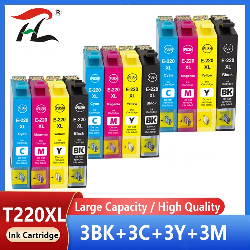 Compatible ink cartridges For Epson 220XL T220 XL WF-2630 WF-2650 WF-2660 XP-320 XP-420 XP-424 printer T220XL
Compatible ink cartridges For Epson 220XL T220 XL WF-2630 WF-2650 WF-2660 XP-320 XP-420 XP-424 printer T220XL