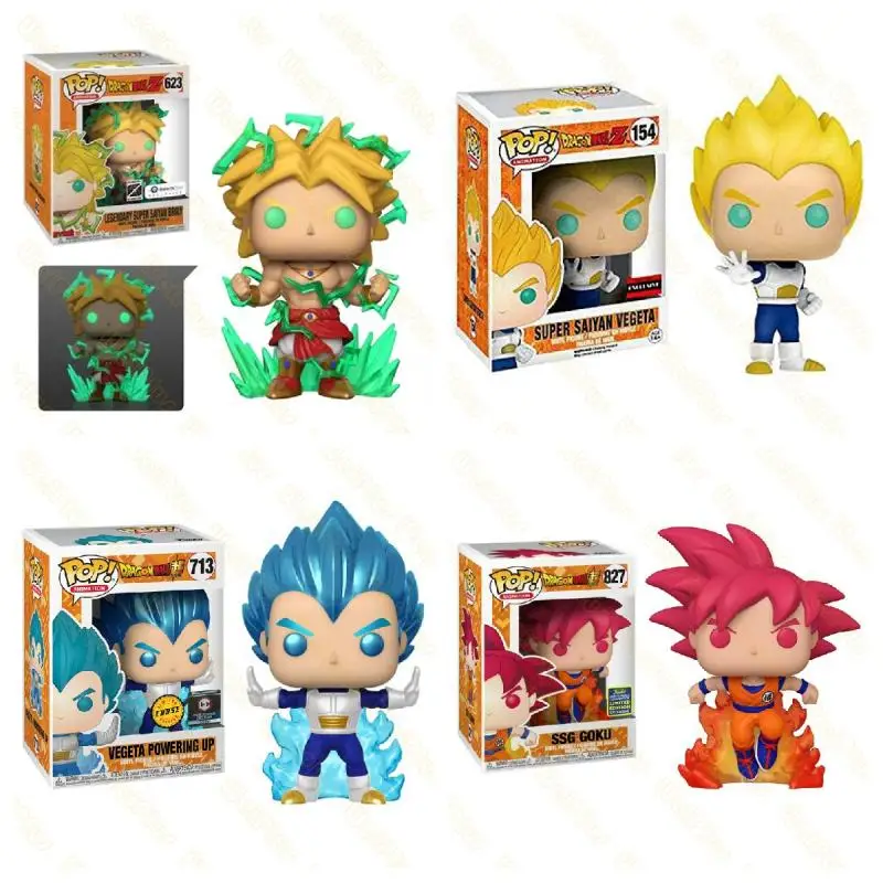 

In Stock Funko Pop Dragon Ball Son Goku Vegeta Broli Son Goten Super Saiyan God Action Figure Desktop Collection Christmas Gifts