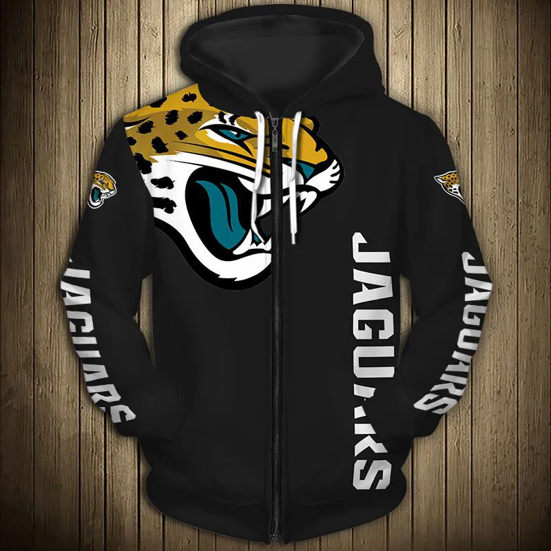 Fashion sportswear Jacksonville men's doodle cartoon tiger print simple style black Jaguars zipper hoodie 
Fashion sportswear Jacksonville men's doodle cartoon tiger print simple style black Jaguars zipper hoodie