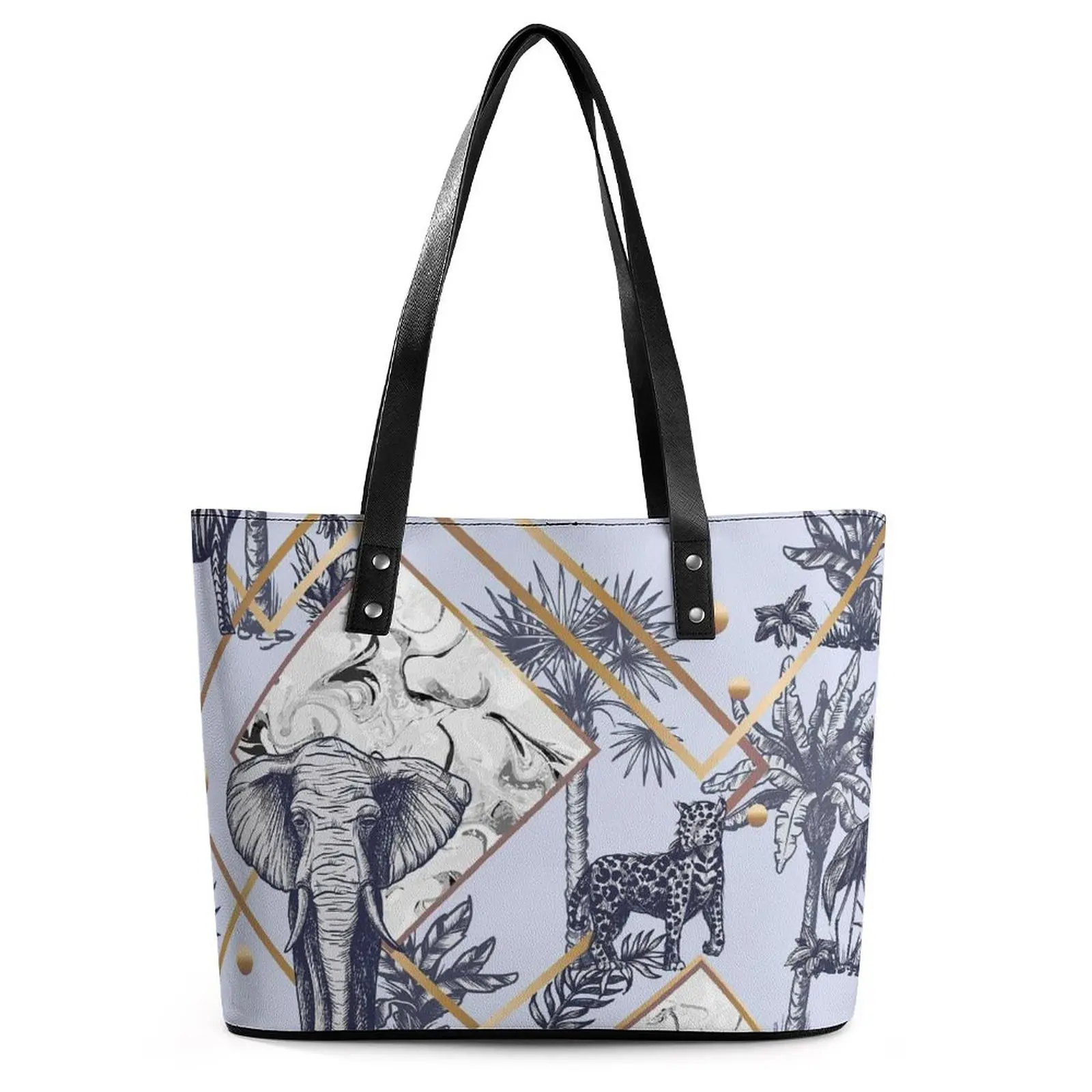 Elephant Handbags Ladies Wildlife Animal Print Tote Bag Retro Business Shoulder Bag Handle Print PU Leather Shopper Bags
Elephant Handbags Ladies Wildlife Animal Print Tote Bag Retro Business Shoulder Bag Handle Print PU Leather Shopper Bags