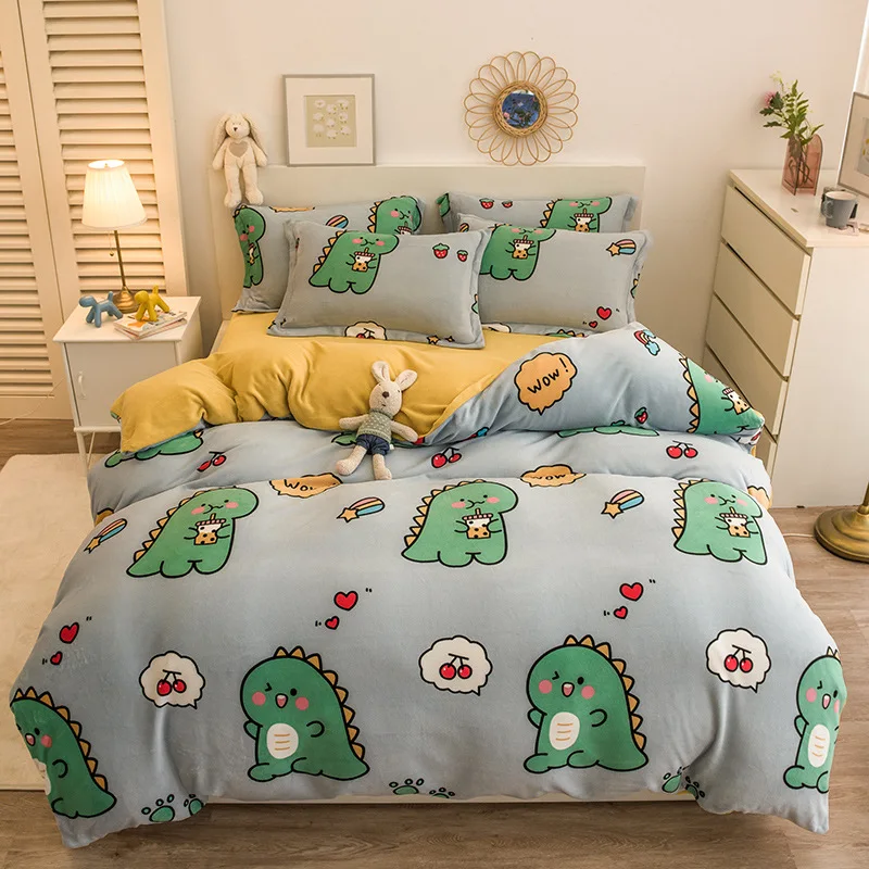 Winter Cartoon Kids Thicken Plush Duvet Cover Soft Warm Coral Velvet Quilt Cover Pillowcases Bed Sheets Double Side Bedding Sets
Winter Cartoon Kids Thicken Plush Duvet Cover Soft Warm Coral Velvet Quilt Cover Pillowcases Bed Sheets Double Side Bedding Sets
