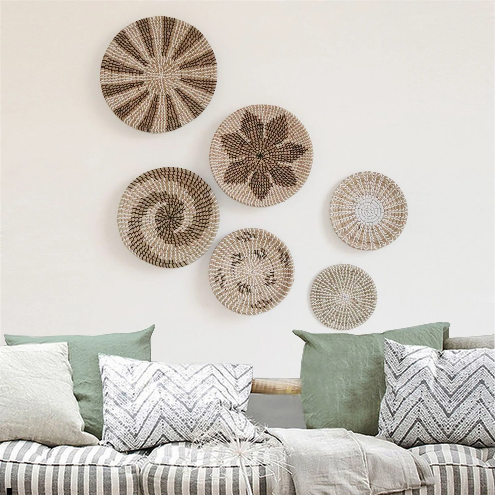 6Pcs Rattan Placemat Rustic Woven Tray Hand Woven Hot Insulation Round Wall Hanging Basket Decoration Farmhouse Boho Wall Room
6Pcs Rattan Placemat Rustic Woven Tray Hand Woven Hot Insulation Round Wall Hanging Basket Decoration Farmhouse Boho Wall Room