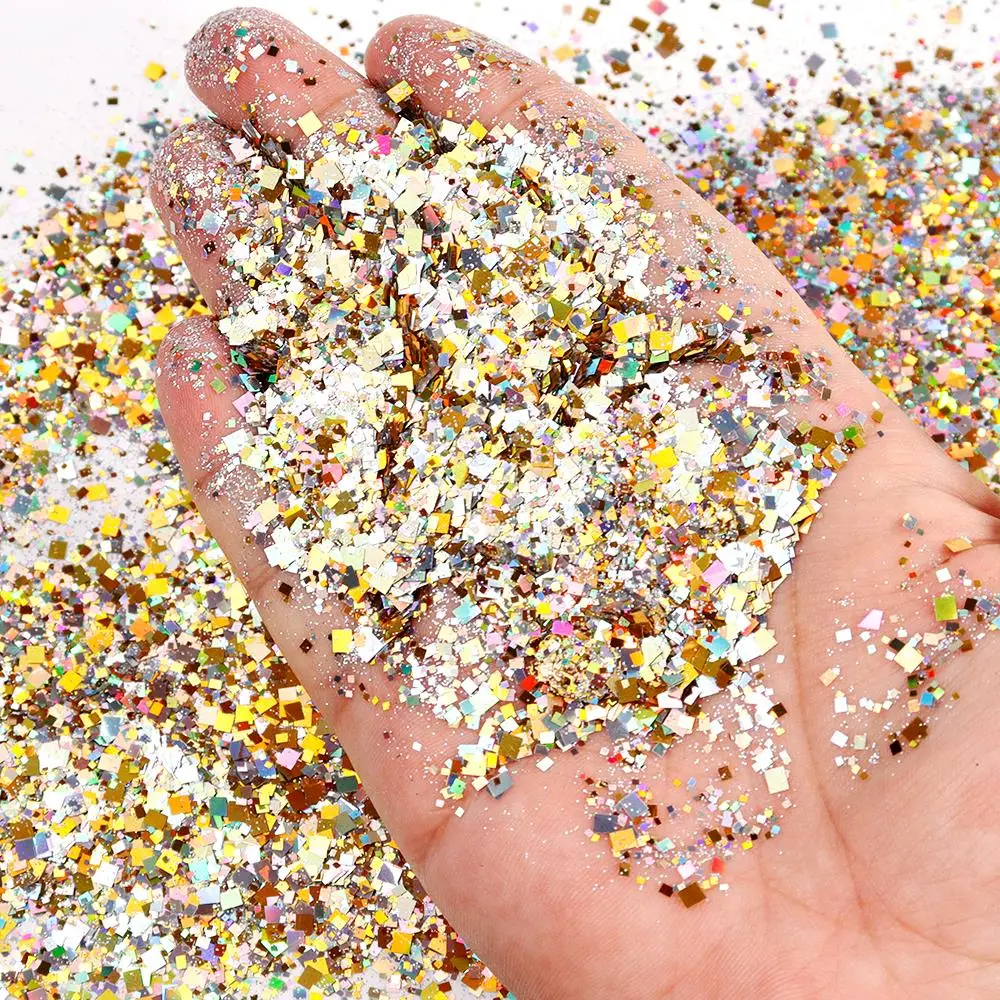 50g Square Laser Nail Glitter Powder Flakes Mixed Hexagon Holographic Laser Sparkly Powder Nail Art Chunky Sequins Powder Tools*
50g Square Laser Nail Glitter Powder Flakes Mixed Hexagon Holographic Laser Sparkly Powder Nail Art Chunky Sequins Powder Tools*