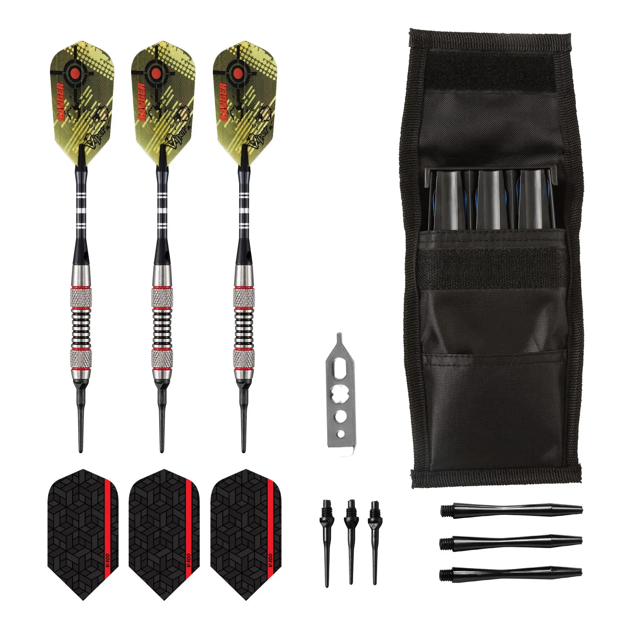 Ranger Tungsten мягкий наконечник Дартс красные кольца 18 грамм и Casemaster одиночный черный цвет
Ranger Tungsten мягкий наконечник Дартс красные кольца 18 грамм и Casemaster одиночный черный цвет