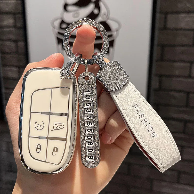 TPU Car Key Cover Case Fob for Jeep Renegade Compass Grand Cherokee for Chrysler 300C Wrangler Dodge 2 3 4 Buttons with Keychain
TPU Car Key Cover Case Fob for Jeep Renegade Compass Grand Cherokee for Chrysler 300C Wrangler Dodge 2 3 4 Buttons with Keychain