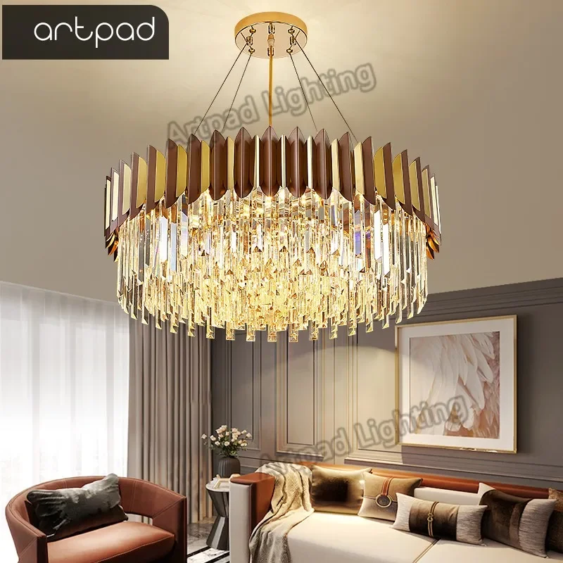 Modern Crystal LED Chandeliers Lighting Gold Luxury Hanging Light Fixture for Living Room Hotel Hall Decor Hanging Lamp G9 Bulb
Modern Crystal LED Chandeliers Lighting Gold Luxury Hanging Light Fixture for Living Room Hotel Hall Decor Hanging Lamp G9 Bulb