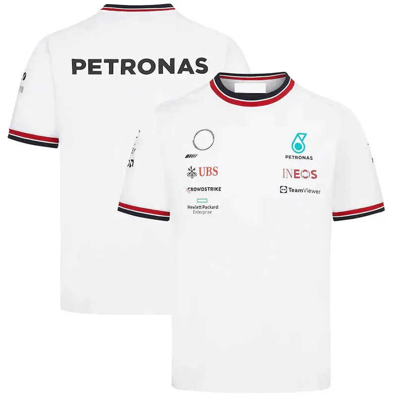 

Para mercedes benz racing team keto f1 2022 temporada petronas motorsport masculina respirável casual manga curta t camisa verão