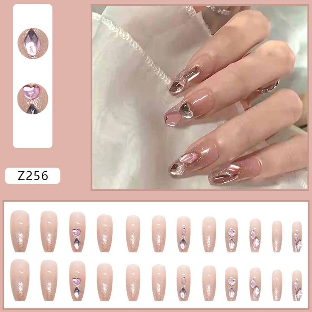 Rhinestones Fake Nail Sweet Style Long Paragraph Manicure Save Time False Nails Removable with Jelly Gel/Glue 24PCS MH88
Rhinestones Fake Nail Sweet Style Long Paragraph Manicure Save Time False Nails Removable with Jelly Gel/Glue 24PCS MH88