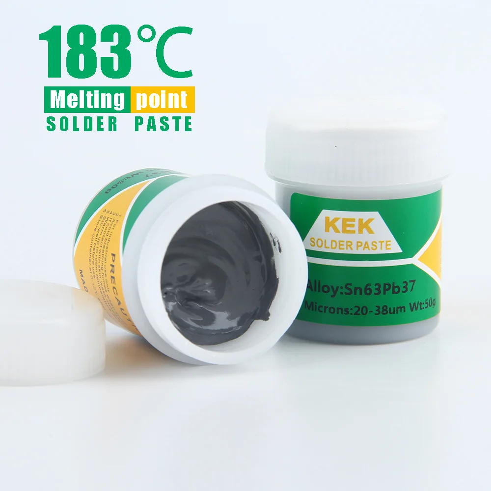New 1PC Solder Tin Paste 138℃ and 183℃ Melting Point Welding Flux Soldering Cream for BGA SMT Reballing Welding Repair
New 1PC Solder Tin Paste 138℃ and 183℃ Melting Point Welding Flux Soldering Cream for BGA SMT Reballing Welding Repair