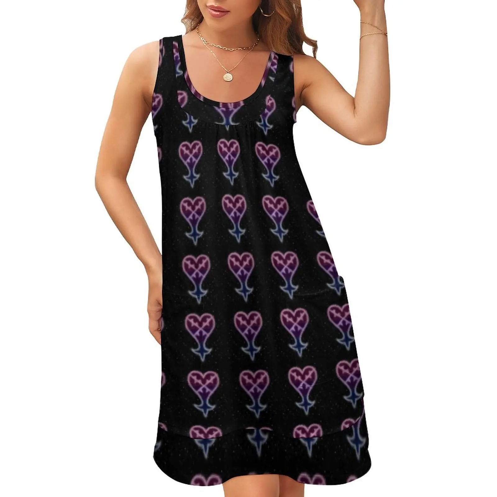 Kingdom Hearts Dress Cosmic Heartless Symbol Basic Dresses Summer Print Sexy Casual Dress Patchwork Clothes Big Size
Kingdom Hearts Dress Cosmic Heartless Symbol Basic Dresses Summer Print Sexy Casual Dress Patchwork Clothes Big Size