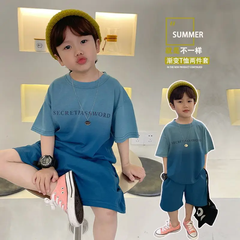 Boys' Suit Summer 2023 New Children's Short-Sleeved Shorts Casual Two-Piece Suit Clothes Boys' Sportswear
Boys' Suit Summer 2023 New Children's Short-Sleeved Shorts Casual Two-Piece Suit Clothes Boys' Sportswear
