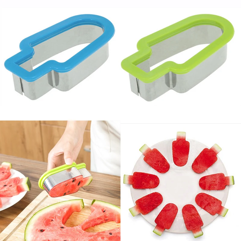 Watermelon Cut Slices Mold Stainless Steel Artifact DIY Ice Cream and Fruit Platter Kitchen Accessories Tools Fruit Cutter Mold 
Watermelon Cut Slices Mold Stainless Steel Artifact DIY Ice Cream and Fruit Platter Kitchen Accessories Tools Fruit Cutter Mold