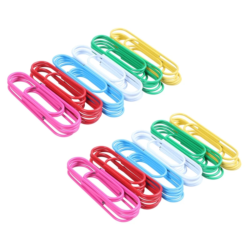 Super Large Paper Clips Vinyl Coated, 60 Pack 4 Inch Assorted Color Jumbo Paper Clip Holder(10 cm)
Super Large Paper Clips Vinyl Coated, 60 Pack 4 Inch Assorted Color Jumbo Paper Clip Holder(10 cm)