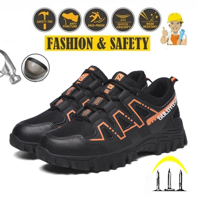 Men's Sneakers Hiking Safety Shoes Outdoor Men's Work Steel Head Comfortable Breathable Safety Boots
Men's Sneakers Hiking Safety Shoes Outdoor Men's Work Steel Head Comfortable Breathable Safety Boots