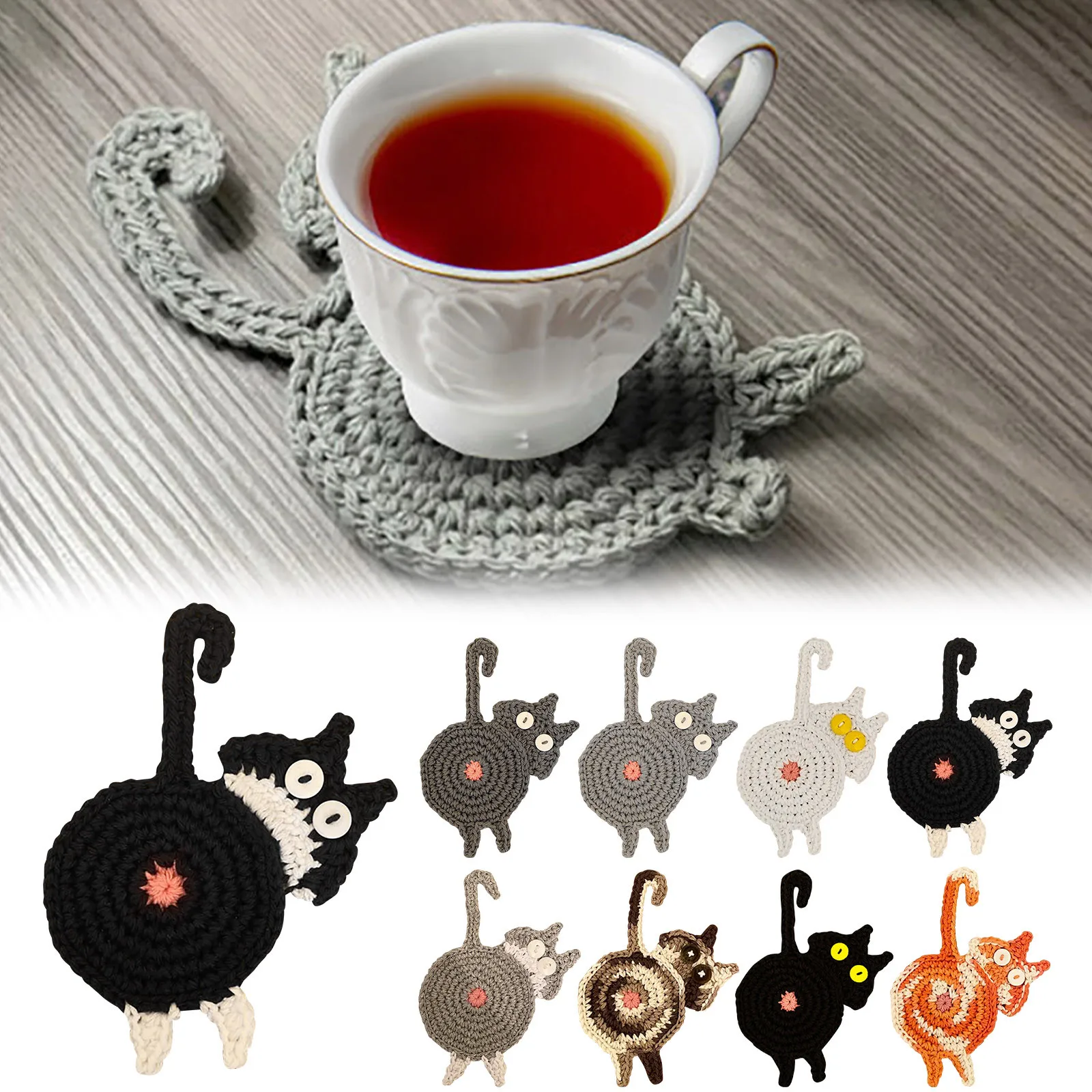 Cat Shaped Tea Coaster Cup Mat Pad Mug Holder Mat Coffee Drinks Table Placemats Heat-resistant Cup Coasters Kitchen Accessories
Cat Shaped Tea Coaster Cup Mat Pad Mug Holder Mat Coffee Drinks Table Placemats Heat-resistant Cup Coasters Kitchen Accessories