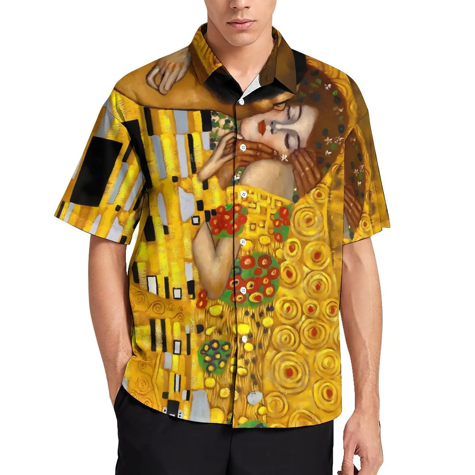 Gustav Klimt Casual Shirt The Kiss Art Beach Loose Shirt Hawaii Cool Blouses Short Sleeves Graphic Oversized Tops
Gustav Klimt Casual Shirt The Kiss Art Beach Loose Shirt Hawaii Cool Blouses Short Sleeves Graphic Oversized Tops