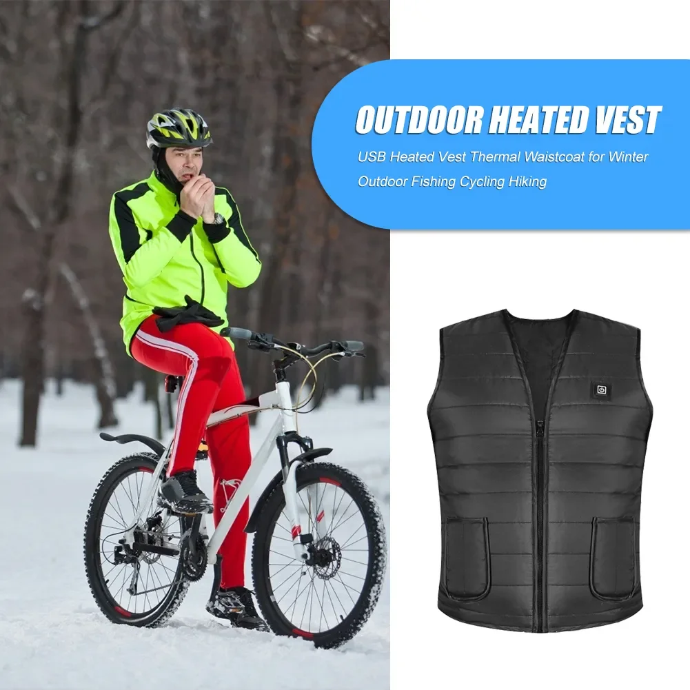 Cycling Vests Multi-function USB Heated Vest Winter Fishing Cycling Thermal Waistcoat for Men Women
Cycling Vests Multi-function USB Heated Vest Winter Fishing Cycling Thermal Waistcoat for Men Women