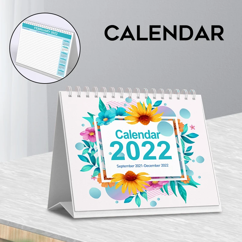 

Desk Calendar 2022 Colorful Table Planner with Memo Pages Sept. 2021-Dec. 2022 Standing Flip Monthly Table Calendar SUB Sale