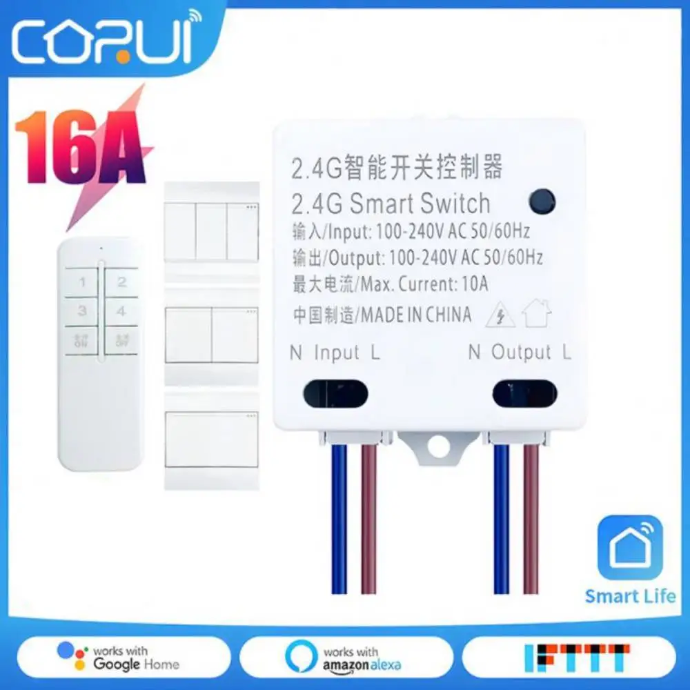 Умный переключатель CORUI BASIC-2.4G Casa Inteligente EWeLink 2,4G RF, приложение для управления модулем автоматизации, протокол модификации
Умный переключатель CORUI BASIC-2.4G Casa Inteligente EWeLink 2,4G RF, приложение для управления модулем автоматизации, протокол модификации