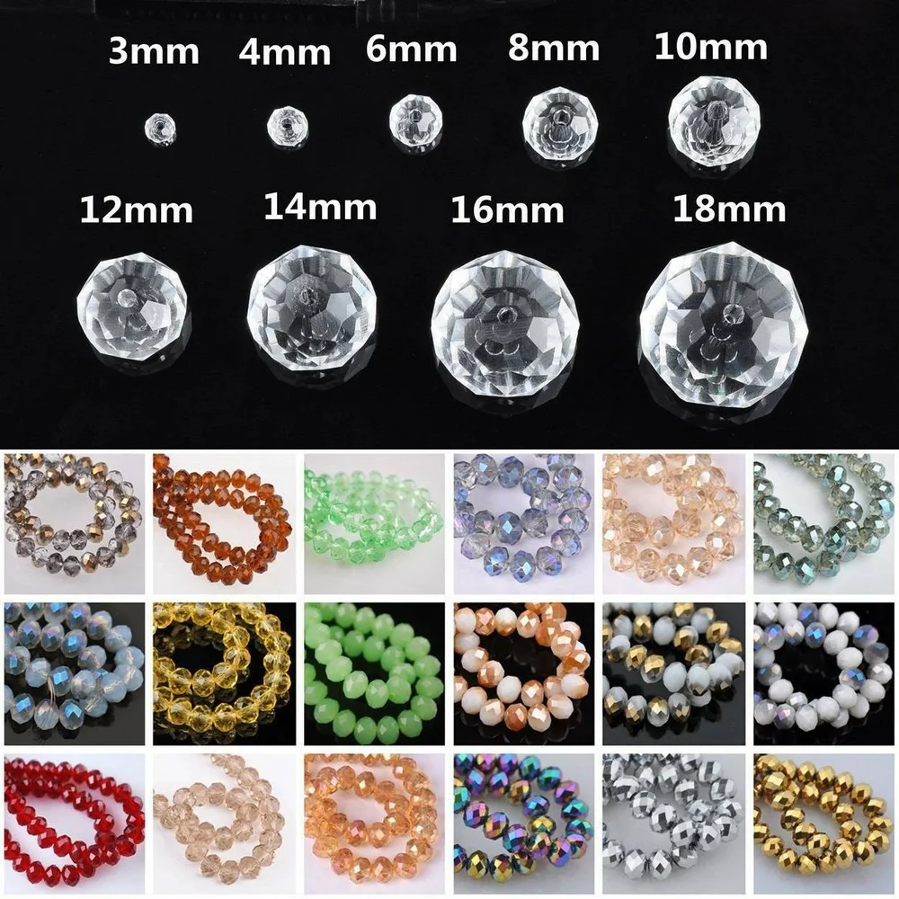 3mm 4mm 6mm 8mm 10mm 12mm Rondelle Faceted Crystal Glass Loose Spacer Beads lot
3mm 4mm 6mm 8mm 10mm 12mm Rondelle Faceted Crystal Glass Loose Spacer Beads lot