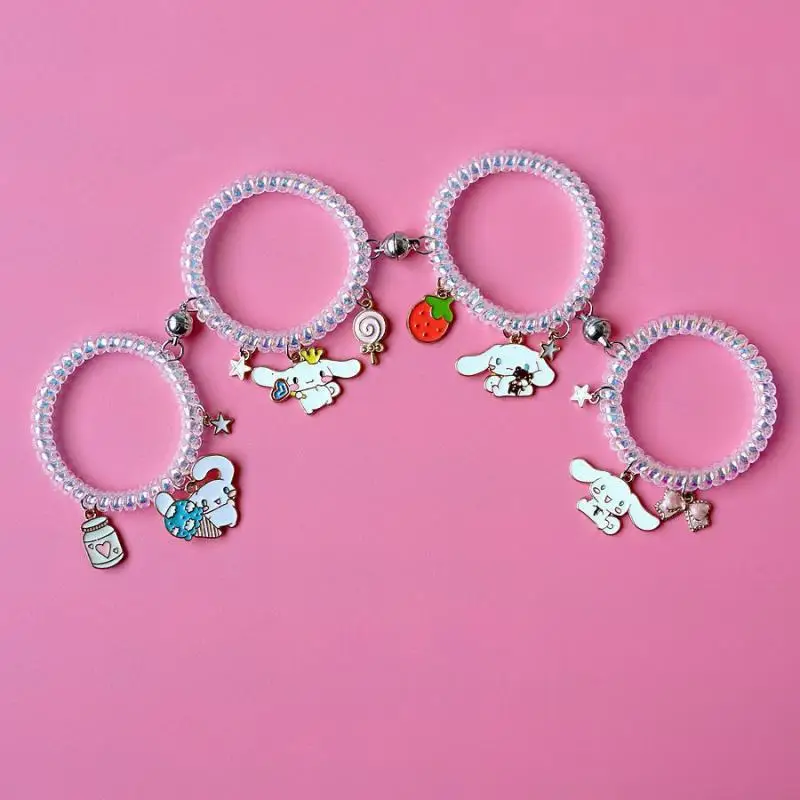 Kawaii Sanrio Cinnamoroll Cartoon Magnetic Couple Telephone Line Bracelet Ins Exquisite Hair Rope Simple and Creative Decorate
Kawaii Sanrio Cinnamoroll Cartoon Magnetic Couple Telephone Line Bracelet Ins Exquisite Hair Rope Simple and Creative Decorate