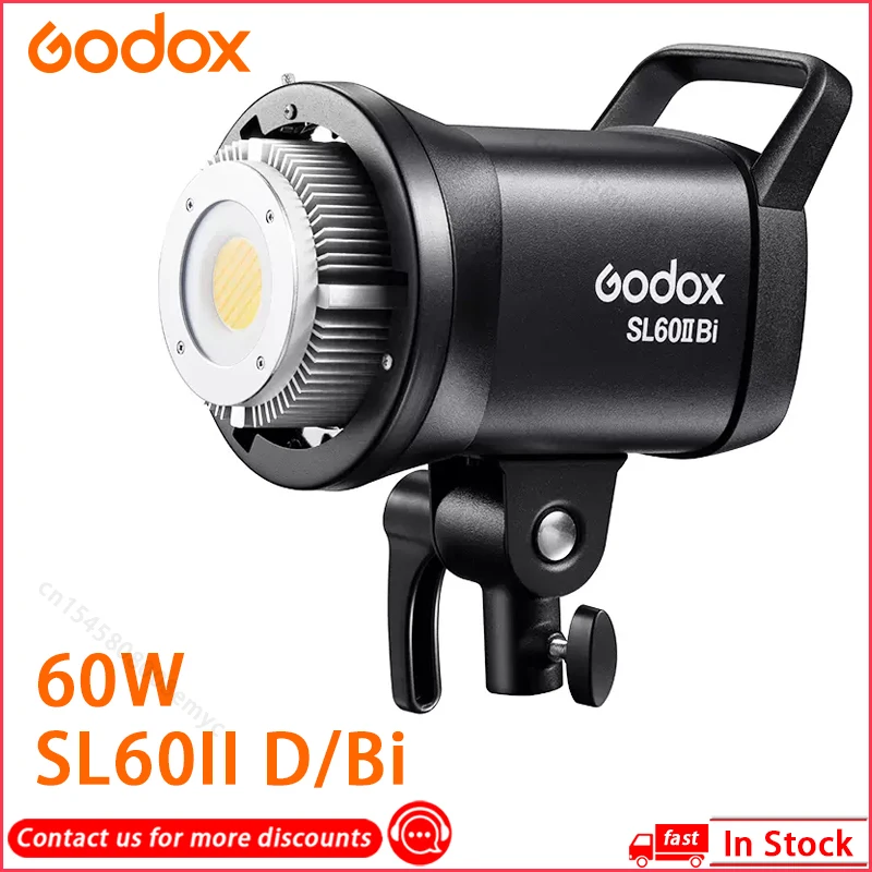 Godox SL60IID SL60 II SL60IIBi SL60II Bi SL60W COB LED Video Light Continuous Light Bowens Mount for Studio Video Recording
Godox SL60IID SL60 II SL60IIBi SL60II Bi SL60W COB LED Video Light Continuous Light Bowens Mount for Studio Video Recording