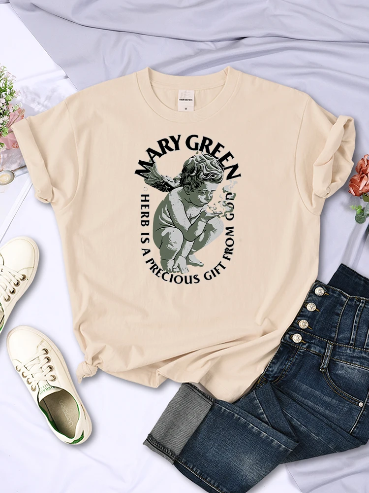Mary Green Herb Is A Precious Gift From God Printed Womens T Shirt Casual Vintage Clothes Funny Summer Tee Tops Woman T-Shirts
Mary Green Herb Is A Precious Gift From God Printed Womens T Shirt Casual Vintage Clothes Funny Summer Tee Tops Woman T-Shirts