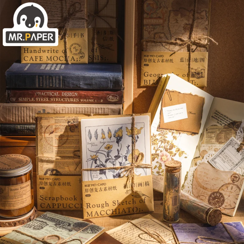 Mr.paper 8 Designs Material Paper Coffee Smudge Series Scrapbook/Card Making/Diary DIY Kraft Paper Retro Writing Paper Card 
Mr.paper 8 Designs Material Paper Coffee Smudge Series Scrapbook/Card Making/Diary DIY Kraft Paper Retro Writing Paper Card