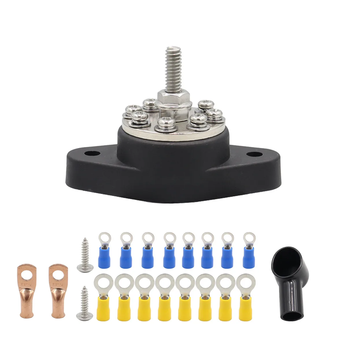 RV yacht modification wiring stud M6M10 red black wiring stud red black 8-way wiring board with color-coded terminals
RV yacht modification wiring stud M6M10 red black wiring stud red black 8-way wiring board with color-coded terminals