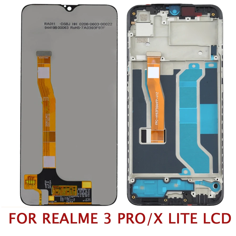 6.3" For Realme 3 Pro RMX1851 LCD Display Touch Panel Screen Digitizer Assembly for Realme X Lite LCD Display
6.3" For Realme 3 Pro RMX1851 LCD Display Touch Panel Screen Digitizer Assembly for Realme X Lite LCD Display