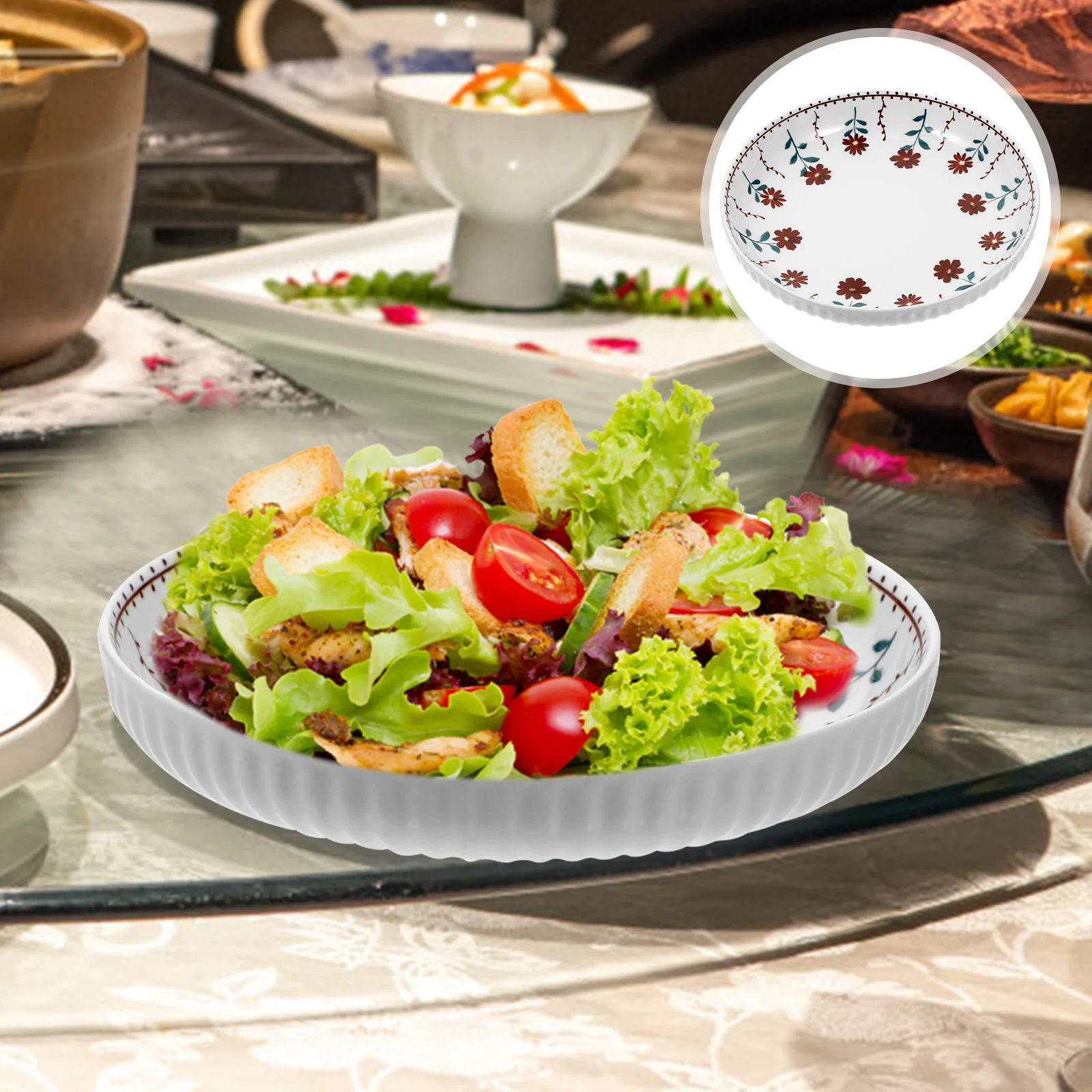 Ceramics Plates Salad Dessert Sun Flower Kitchen Snack Multi-use Food Decorative Pasta
Ceramics Plates Salad Dessert Sun Flower Kitchen Snack Multi-use Food Decorative Pasta