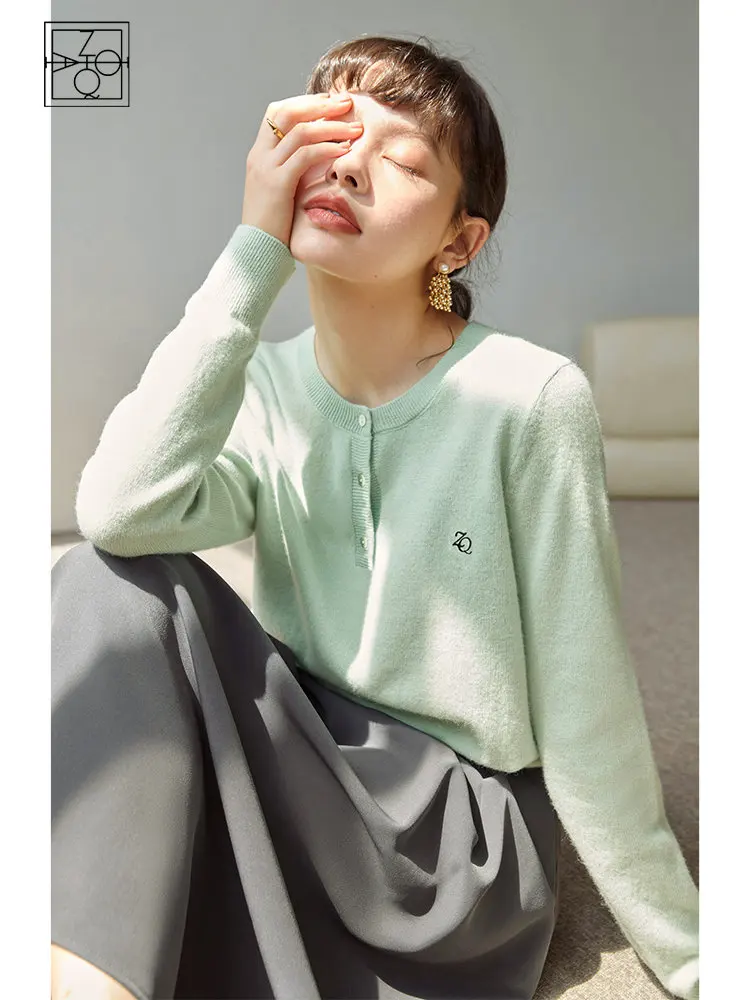 Кардиган ZIQIAO в французском ретро-стиле, женский осенний зеленый Повседневный Универсальный женский свитер с длинными рукавами и круглым вырезом, пуловеры, 2022
Кардиган ZIQIAO в французском ретро-стиле, женский осенний зеленый Повседневный Универсальный женский свитер с длинными рукавами и круглым вырезом, пуловеры, 2022