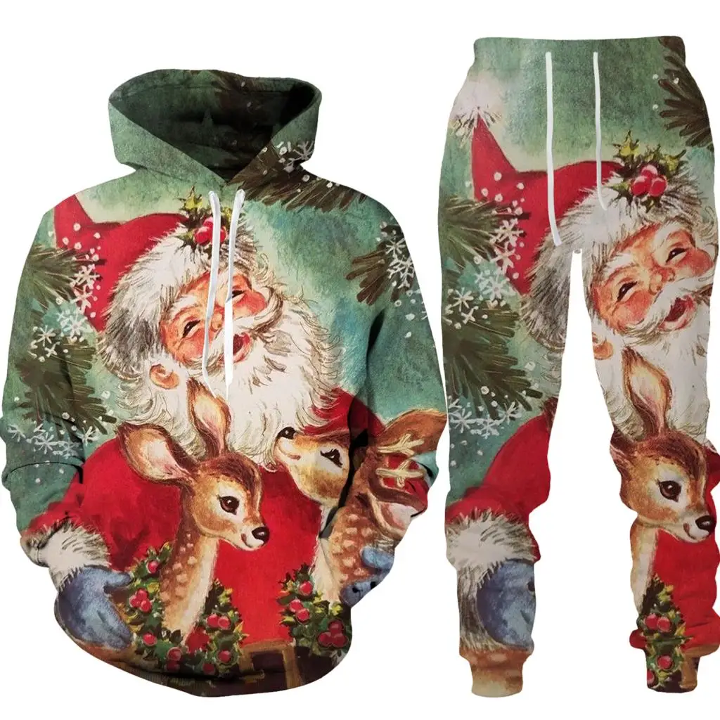 Personality Christmas Santa Claus Autumn Winter 3D Print Men Women Hoodie/Pants/Suit Fashion Pattern Tracksuit Sportswear Set
Personality Christmas Santa Claus Autumn Winter 3D Print Men Women Hoodie/Pants/Suit Fashion Pattern Tracksuit Sportswear Set