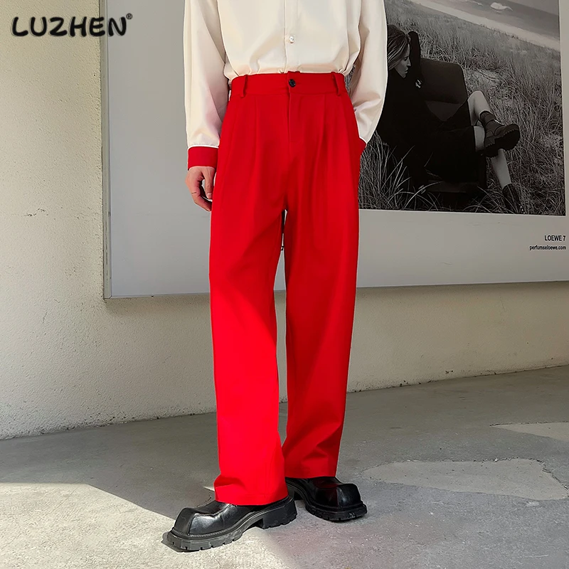LUZHEN 2023 New Korean Fashion Solid Color Loose Straight Tube Casual Pants Luxury Elegant Wide Leg Trendy Suit Trousers D13323
LUZHEN 2023 New Korean Fashion Solid Color Loose Straight Tube Casual Pants Luxury Elegant Wide Leg Trendy Suit Trousers D13323