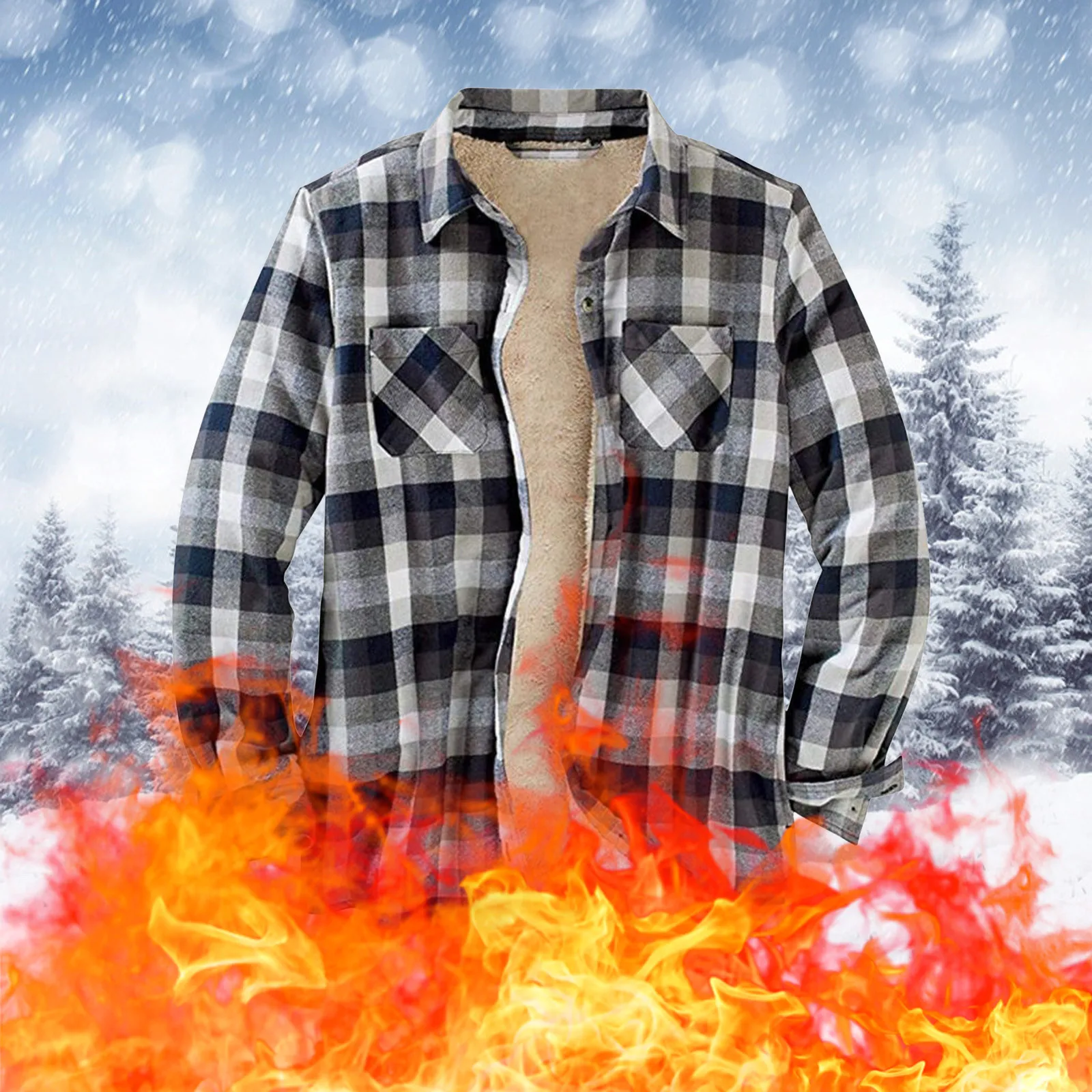 Мужская Повседневная зимняя куртка с отложным воротником и карманами
Мужская Повседневная зимняя куртка с отложным воротником и карманами