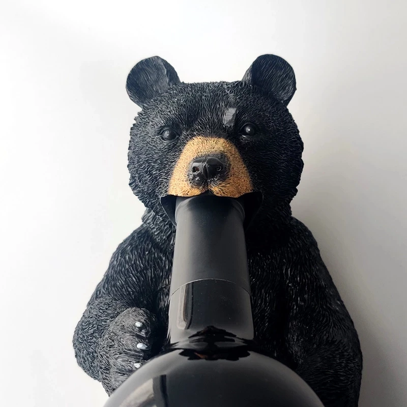 European Resin Black Bear Wine Rack Figurine Lying Animal Statue Bottle Holder Table Living Room Kitchen Interior Decoration
European Resin Black Bear Wine Rack Figurine Lying Animal Statue Bottle Holder Table Living Room Kitchen Interior Decoration