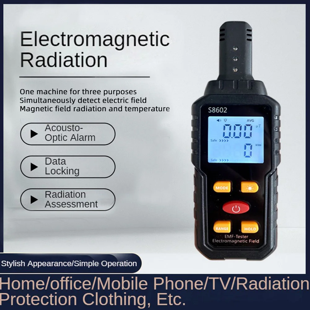 3 in 1 Digital Radiation Detector Dosimeter Electric Magnetics Field Temperature LCD Display EMF Tester Sound Light Alarm
3 in 1 Digital Radiation Detector Dosimeter Electric Magnetics Field Temperature LCD Display EMF Tester Sound Light Alarm