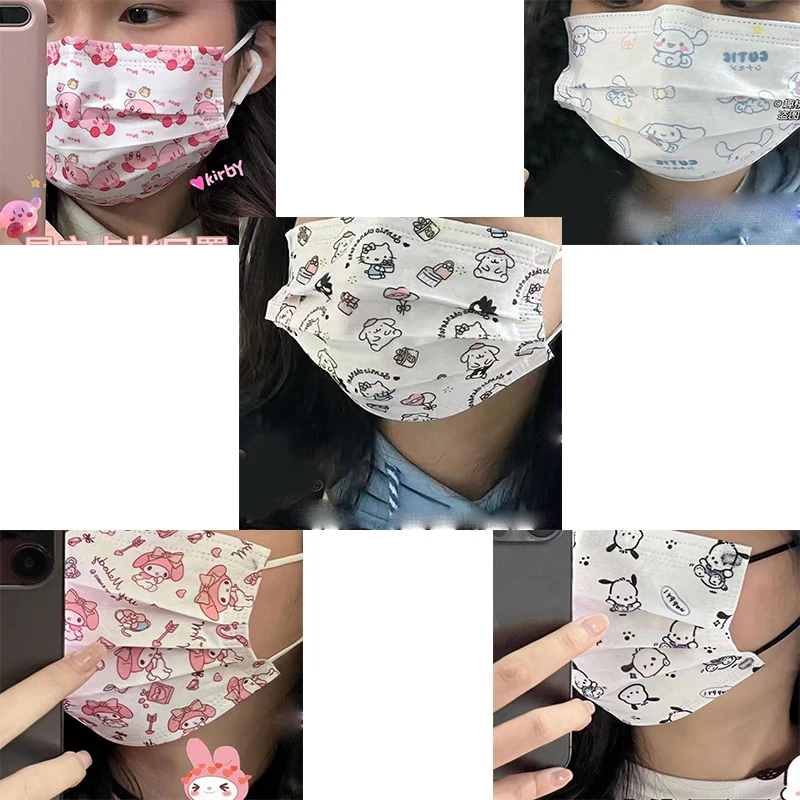 New Kawaii Mymelody Cinnamoroll Pochacco Respirator Cartoon Lovable Adult Independent Packaging with Print Gift Toys For Girls
New Kawaii Mymelody Cinnamoroll Pochacco Respirator Cartoon Lovable Adult Independent Packaging with Print Gift Toys For Girls