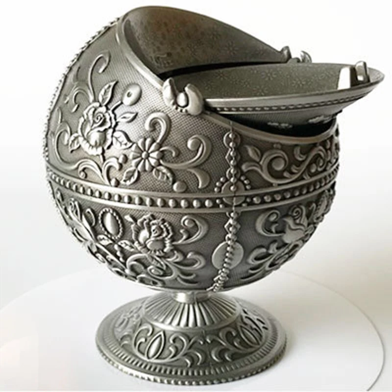Unique Semi-Closed WindProof Lid Antique Design Spherical Globe Cigarette Ashtray Lid Tabletop Portable Home Decor Ashtrays
Unique Semi-Closed WindProof Lid Antique Design Spherical Globe Cigarette Ashtray Lid Tabletop Portable Home Decor Ashtrays