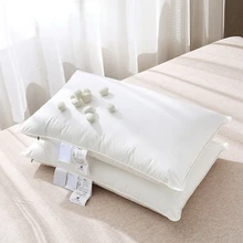 100% Mulberry Silk Five-star Hotel Feather Velvet Cotton Baby Standard Home Single Low Pillow Resilience Good Neck Protection