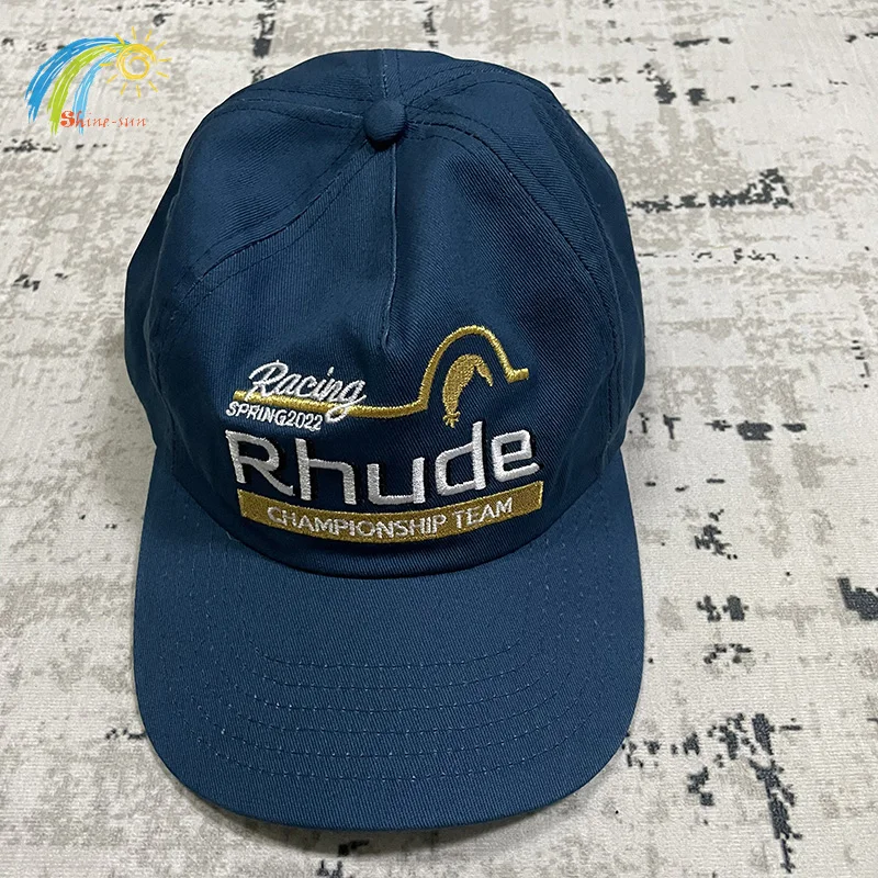High Street Racing Embroidery Rhude Blue Baseball Cap Men Women Top Quality Sunscreen Adjustable Rhude Hats Inside Tags
High Street Racing Embroidery Rhude Blue Baseball Cap Men Women Top Quality Sunscreen Adjustable Rhude Hats Inside Tags