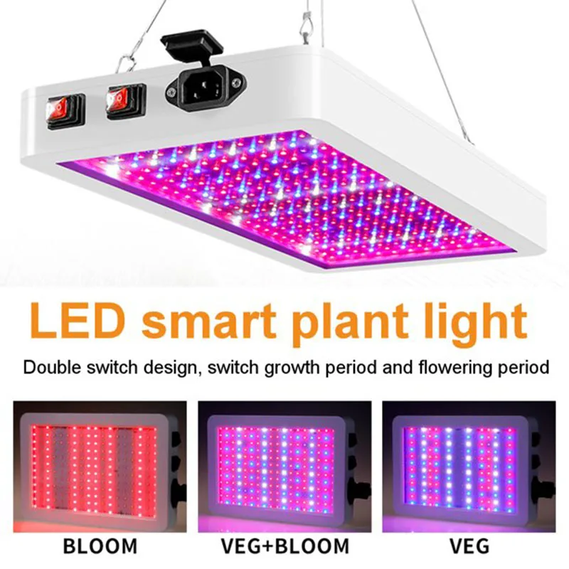 

Светодиодный светильник фитолампа полного спектра для теплиц, УФ ИК лампа для гидропонных систем для выращивания растений, освещение для выращивания саженцев