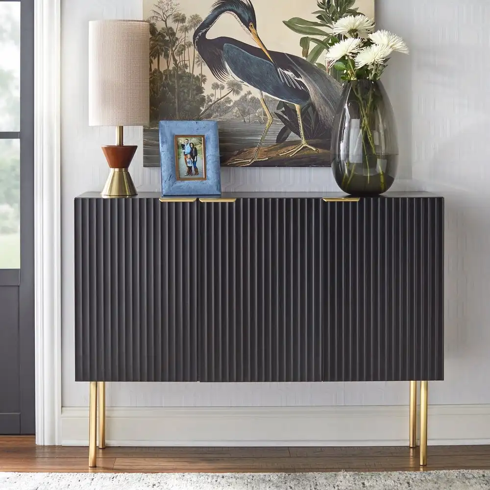 2PCS Modern Design Sideboard with Three Doors Adjustable Shelving and 4 Metal Legs China Cabinet
2PCS Modern Design Sideboard with Three Doors Adjustable Shelving and 4 Metal Legs China Cabinet